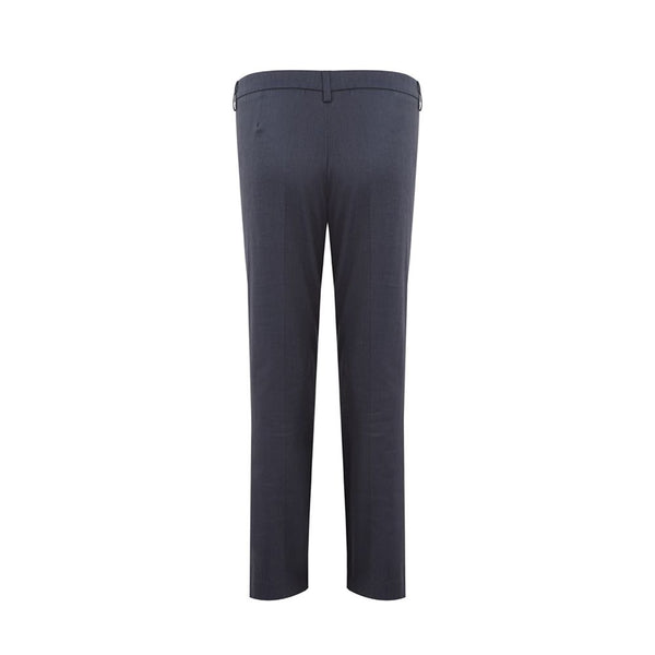 Pantalones de lino azul elegantes