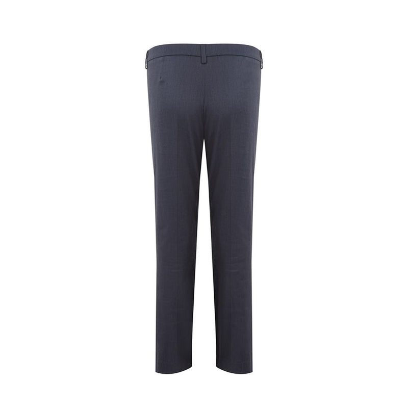 Pantalones de lino azul elegantes