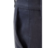 Pantalon en lin bleu chic