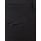 Italian Elegance Cotton Black Trousers