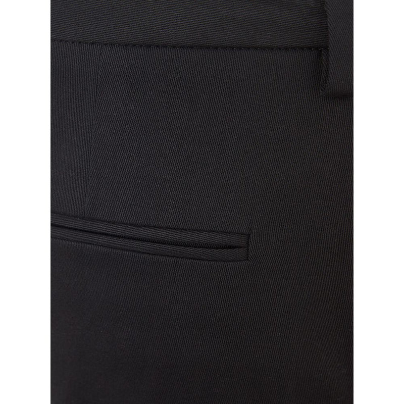 Pantalon noir en coton élégance italienne