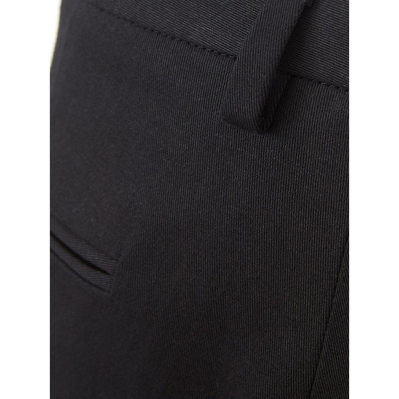 Elegancia italiana pantalones negros de algodón