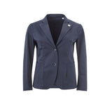 Elegante chaqueta de algodón azul