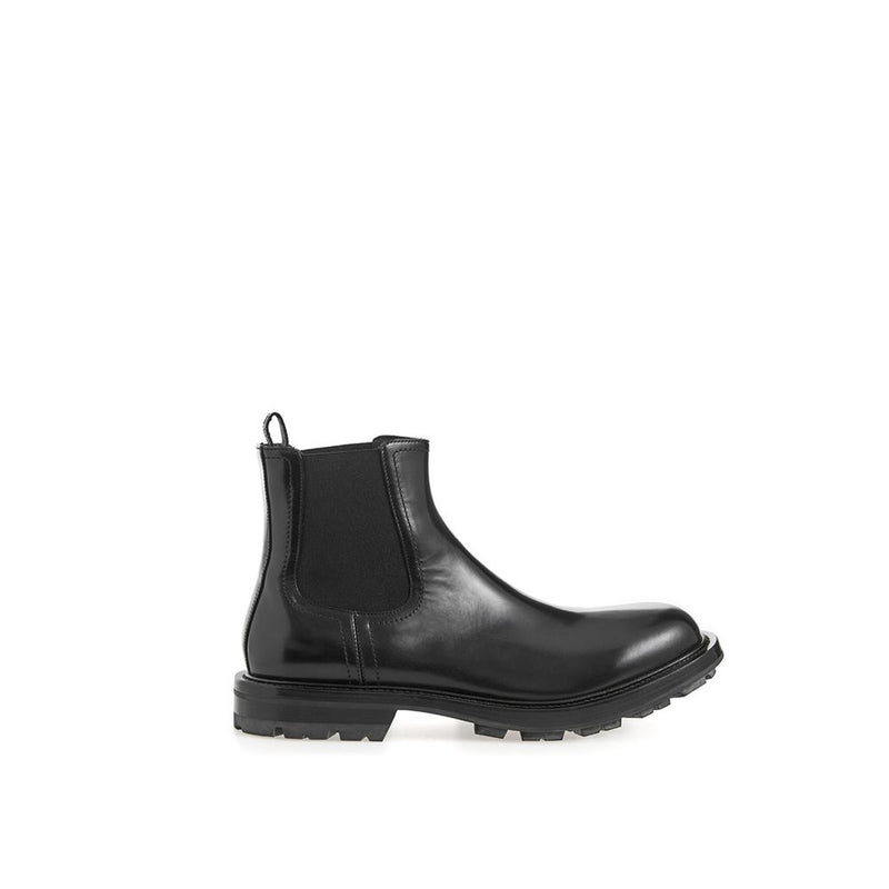 Bottes en cuir noir élégant pour hommes