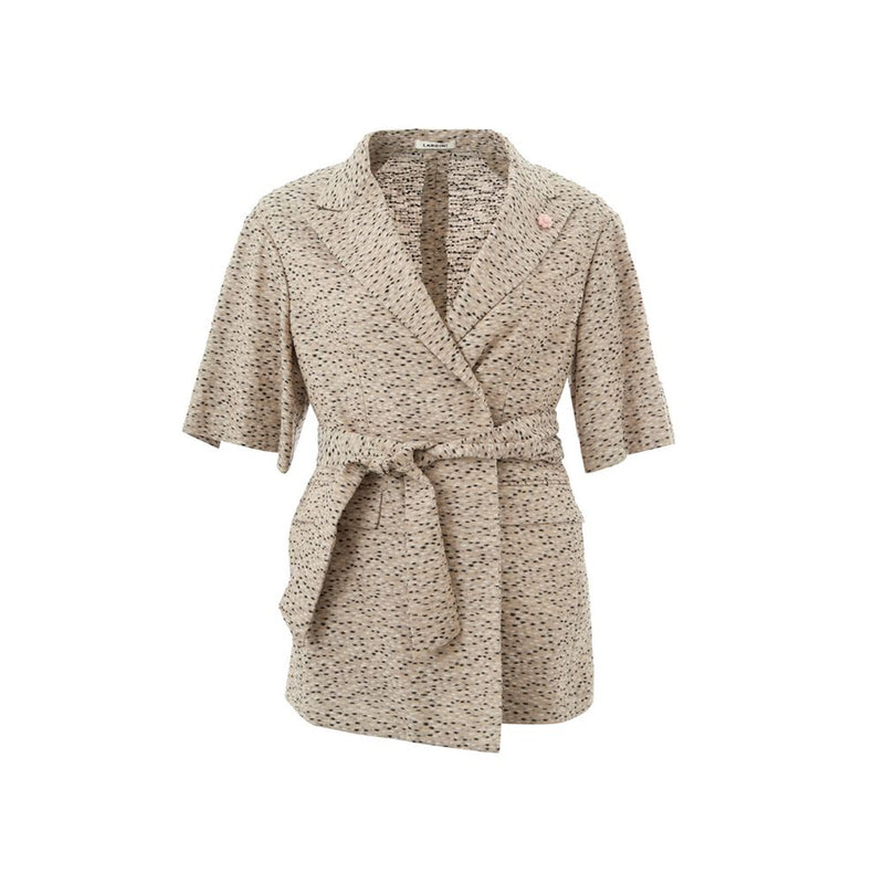 Veste chic en lin beige