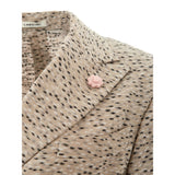 Chaqueta de lino beige elegante