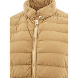 Abrigo de invierno chic de poliamida beige