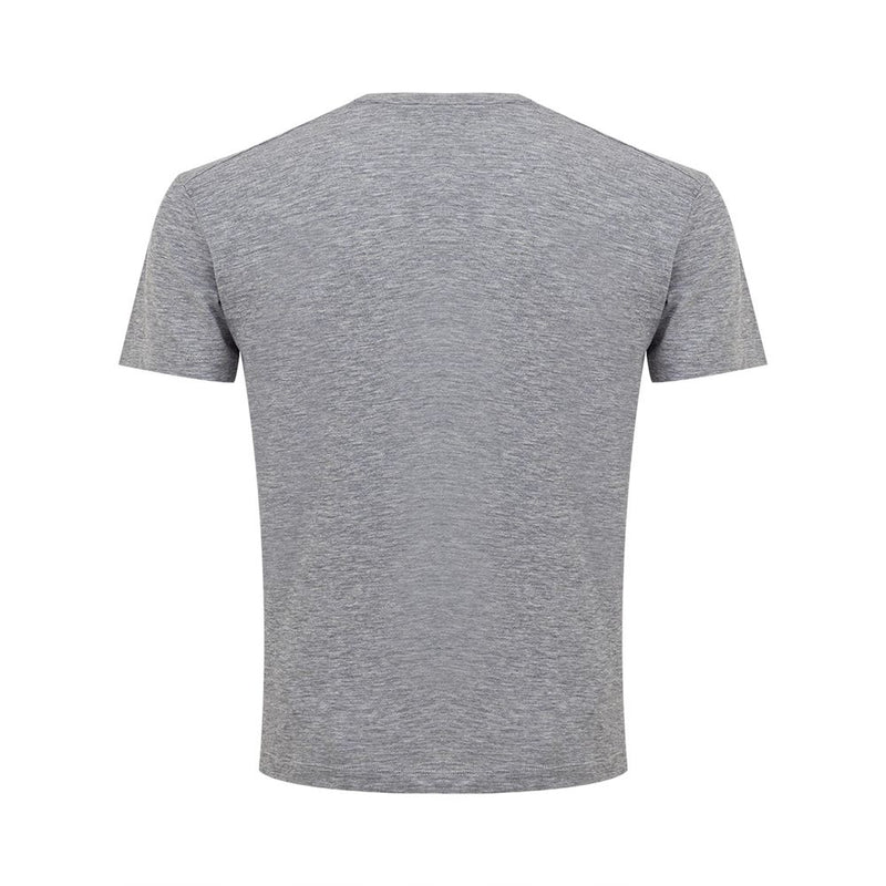 Sleek Gray Cotton Tee for Stylish Men