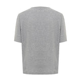 Elegant Gray Cotton Top for Women