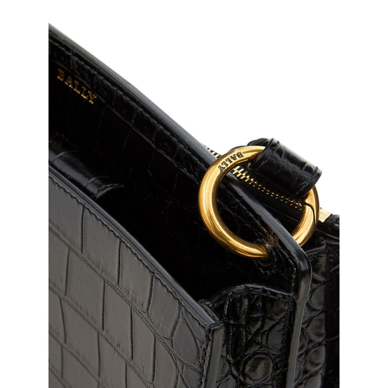 Elegante schwarze Lederhandtasche