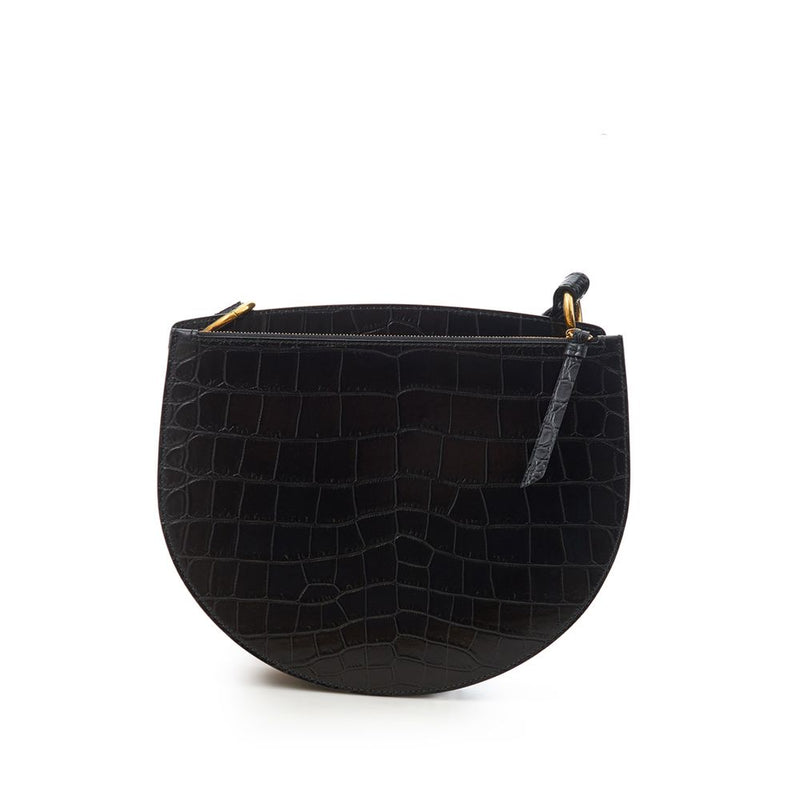 Bolso de cuero negro elegante