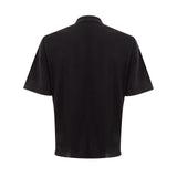 Sleek Black Cotton Polo for Modern Men