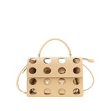 Bolso de cuero beige elegante para estilo sofisticado