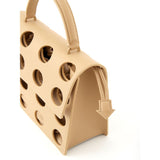 Bolso de cuero beige elegante para estilo sofisticado