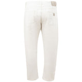 Eleganti pantaloni di cotone bianco