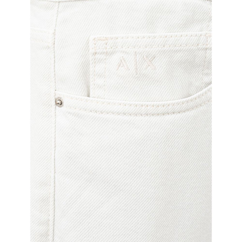 Elegant White Cotton Trousers