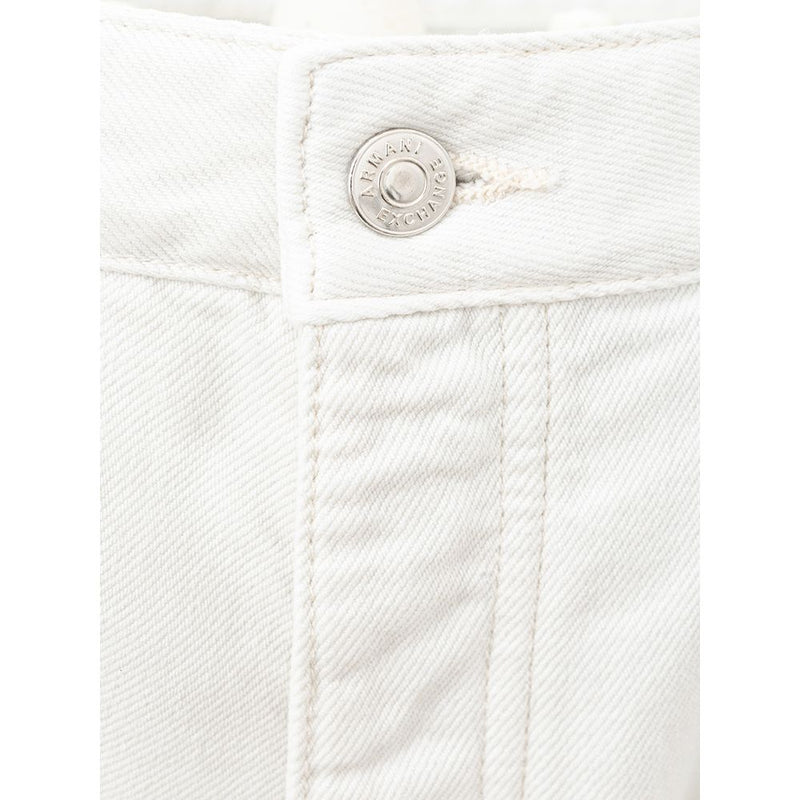 Elegantes pantalones de algodón blanco