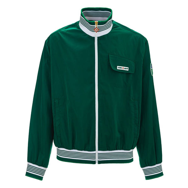 Grüne Polyesterjacke