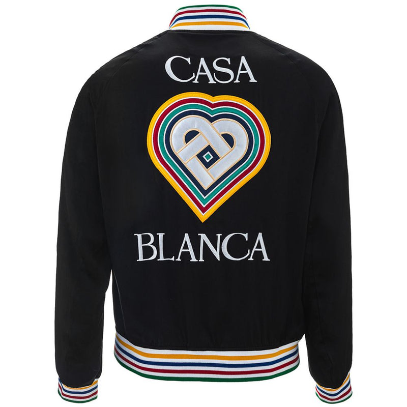 Chaqueta de seda negra