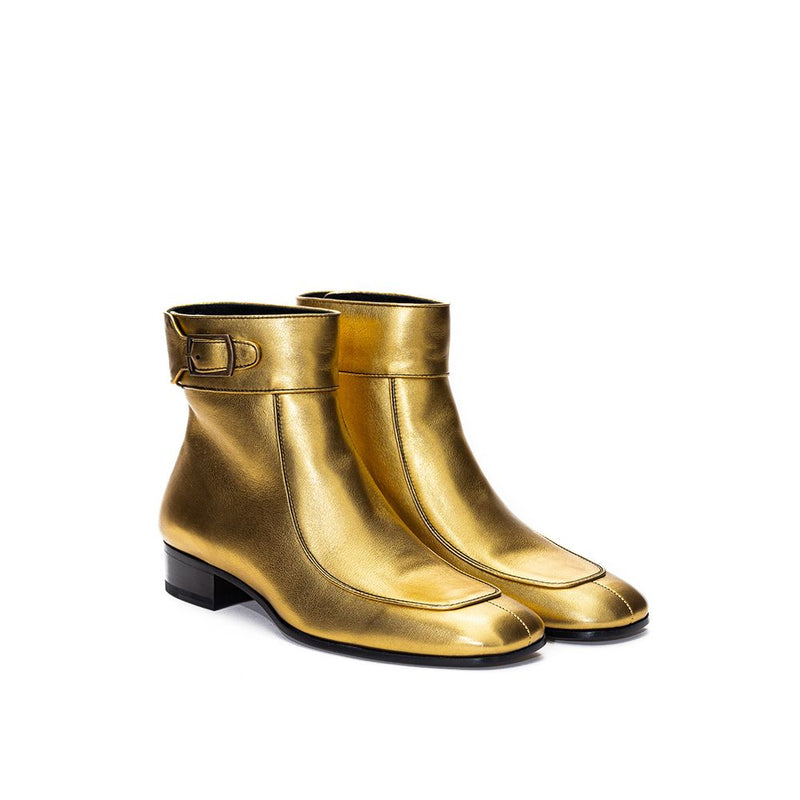 Gold Lederstiefel