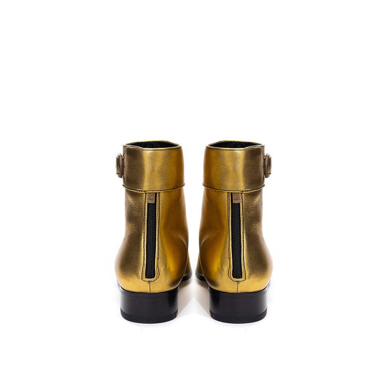 Gold Lederstiefel