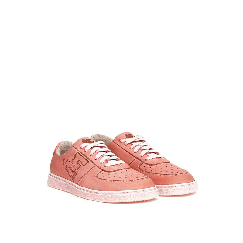 Eleganti sneaker in pelle rosa per l'uomo moderno