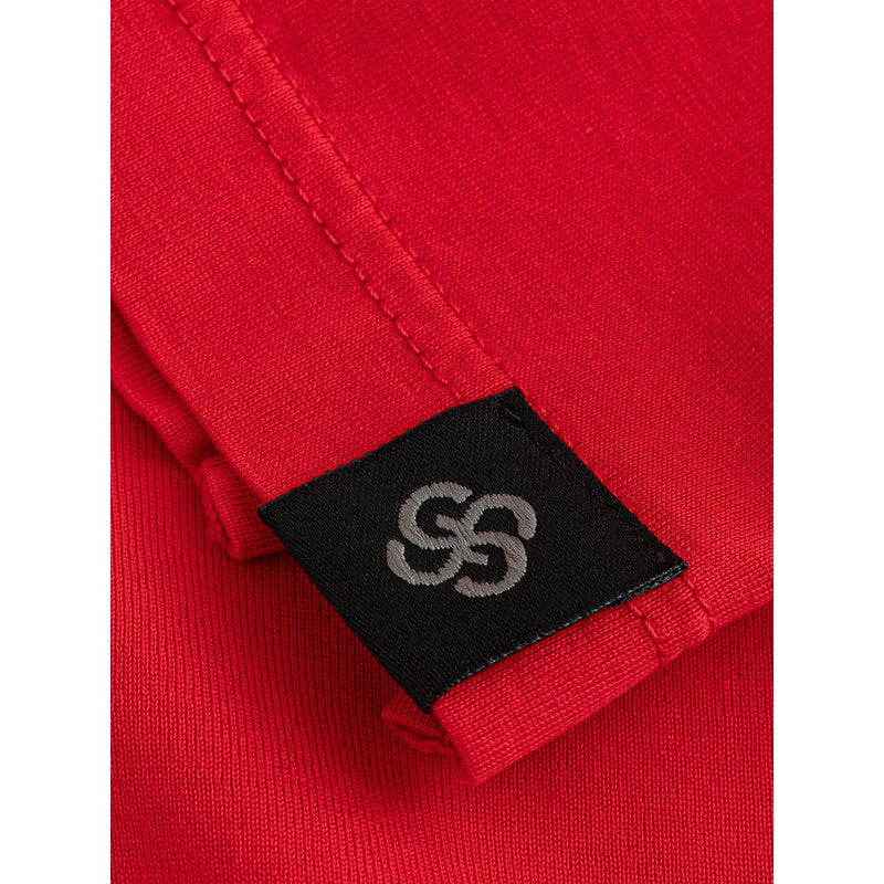 Elegante polo di cotone in rosso affascinante