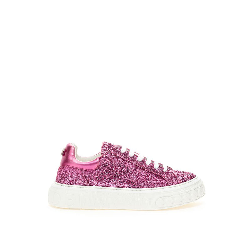 Sneaker in pelle di eleganza fucsia