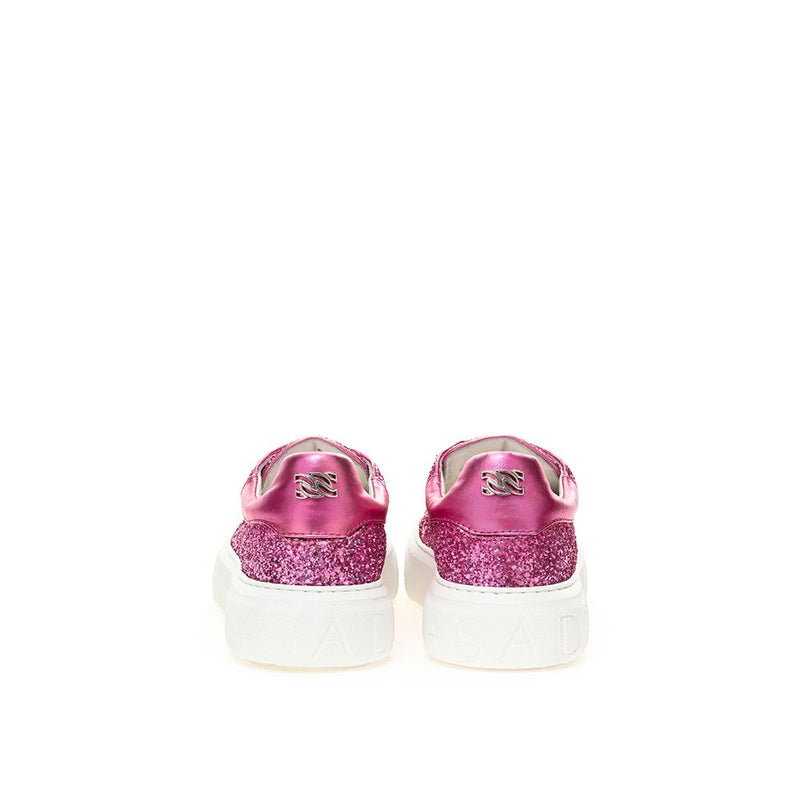 Baskets en cuir Fuchsia Elegance