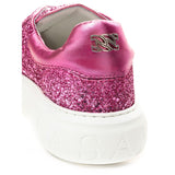 Sneaker in pelle di eleganza fucsia