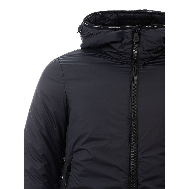 Chic Black Polyamid Jacke für Männer