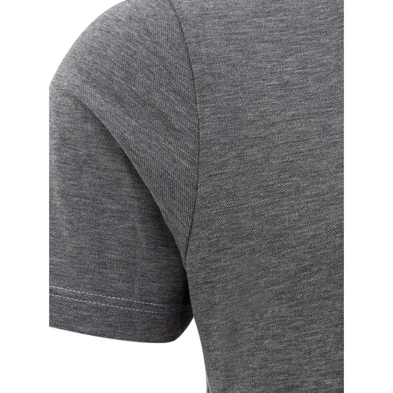 Elegante camiseta de algodón gris para hombres