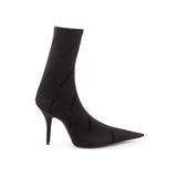 Elegante schwarze Spandex -Statementstiefel