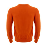 Elegant Cotton Orange Sweater for Men