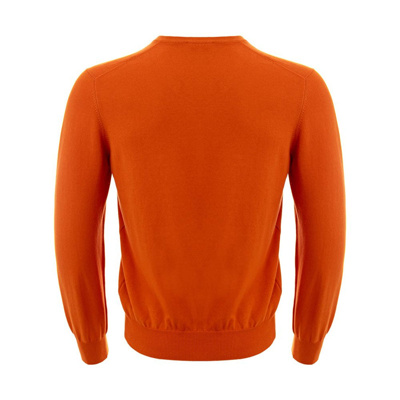 Elegant Cotton Orange Sweater for Men