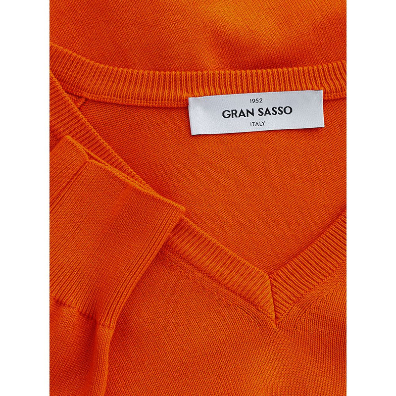 Pull orange en coton élégant pour les hommes