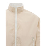 Chaqueta de poliamida beige para el hombre moderno