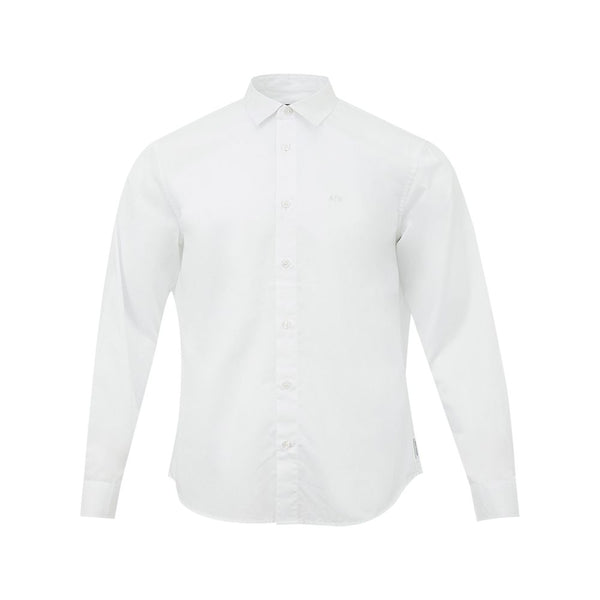 Elegante camicia di cotone bianco per uomini