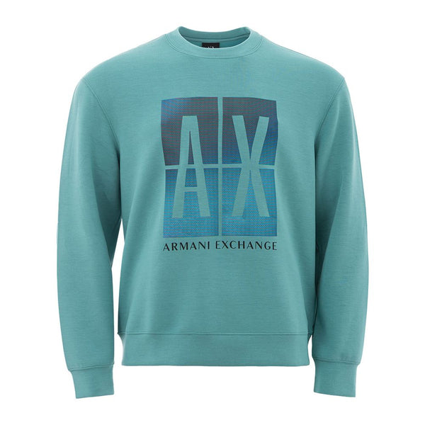 Schlanker grüner modaler Crewneck -Pullover