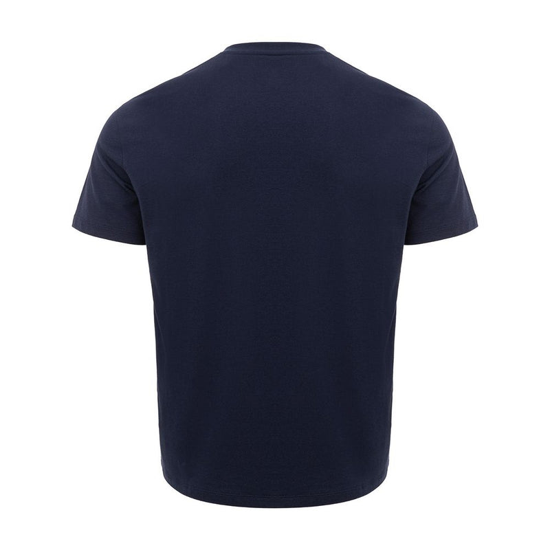 Sleek Blue Cotton Tee for Men