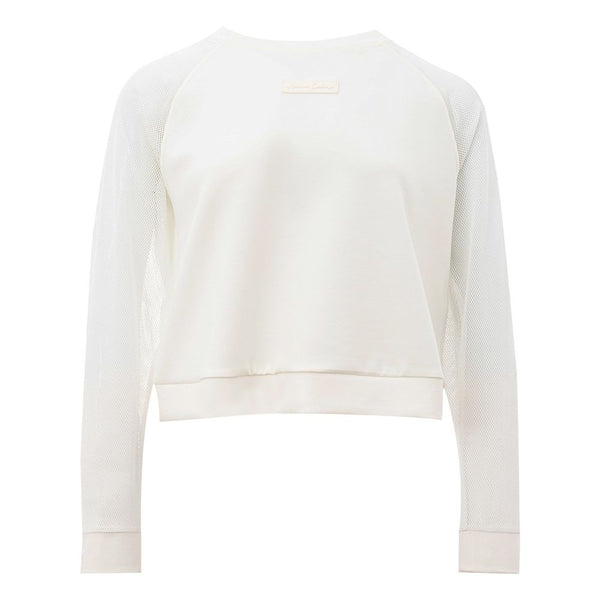 Eleganter weißer Polyamidpullover