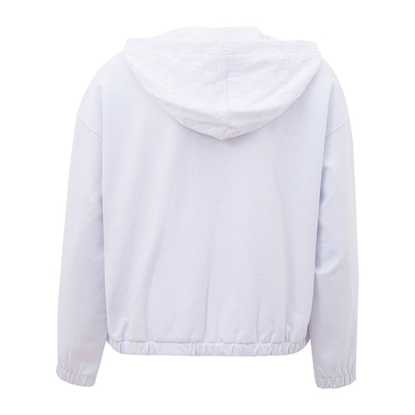 Chic White Viscose Pullover für Frauen