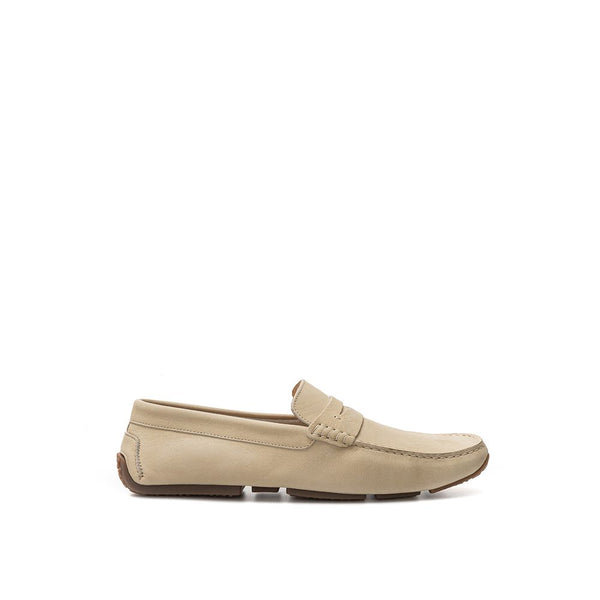 Mocassins en cuir beige élégants pour le monsieur exigeant