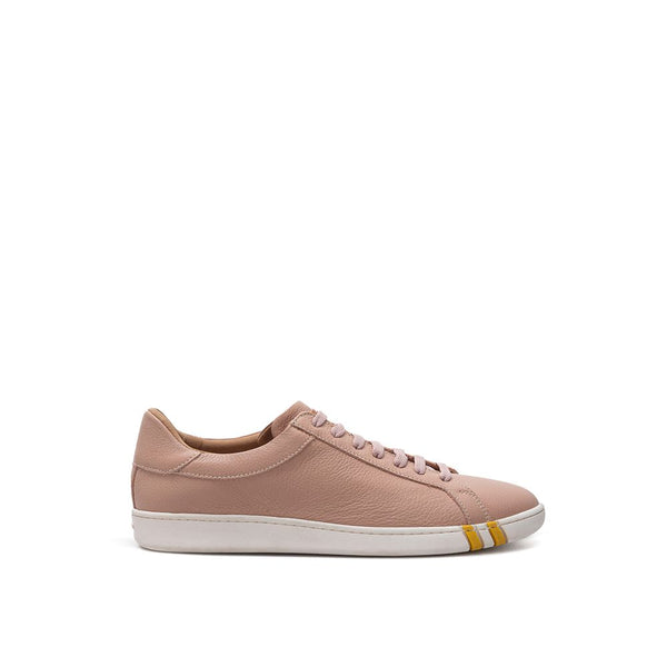 Eleganti sneaker in pelle di cotone rosa