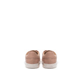 Eleganti sneaker in pelle di cotone rosa