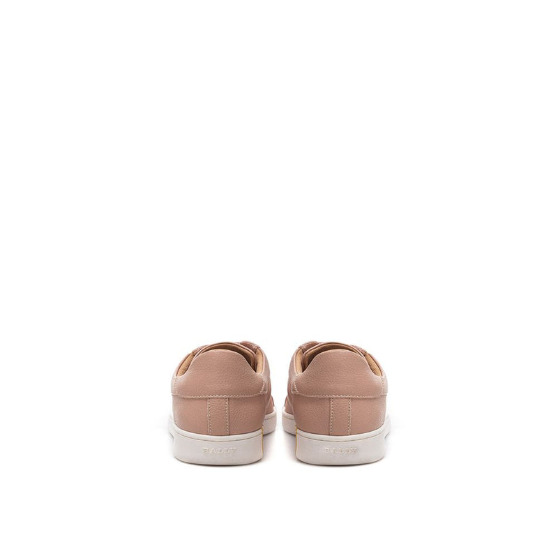 Eleganti sneaker in pelle di cotone rosa