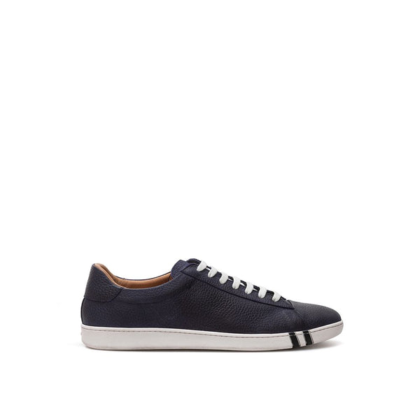 Eleganti sneaker in pelle blu per uomini