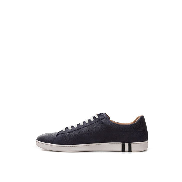 Eleganti sneaker in pelle blu per uomini