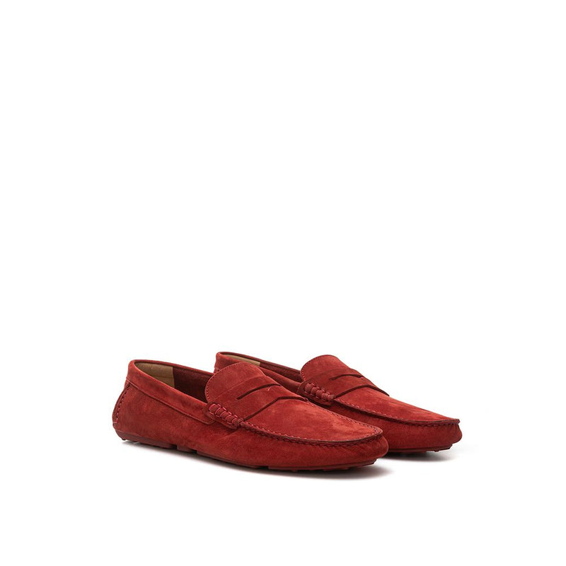 Elegante Bordeaux -Leder -Slipper für Männer