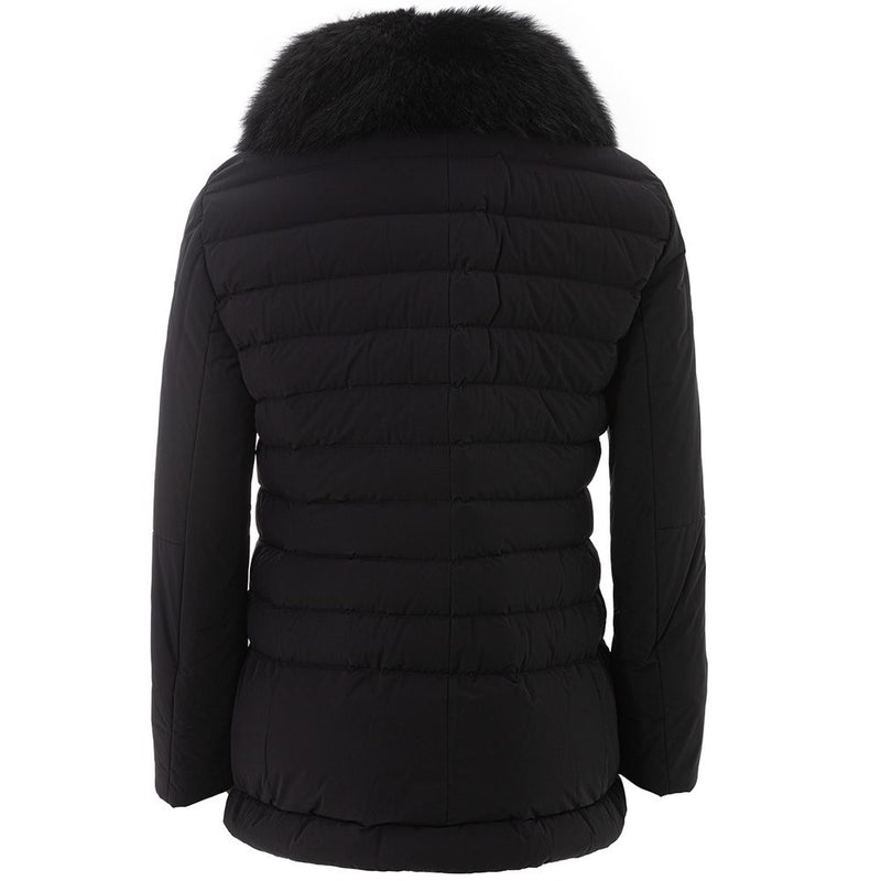 Veste en polyamide noir élégant pour femmes